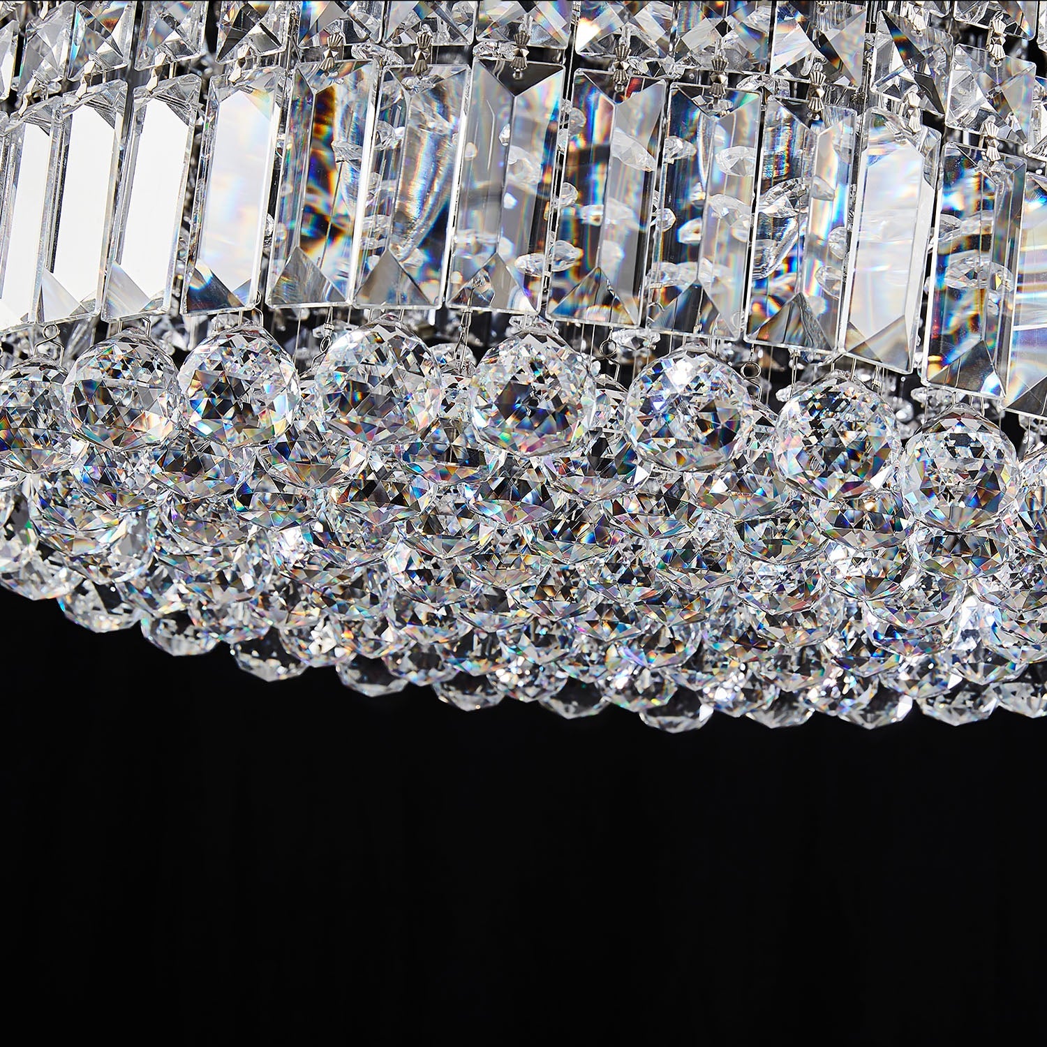 Modern Round Drum Crystal Chandelier