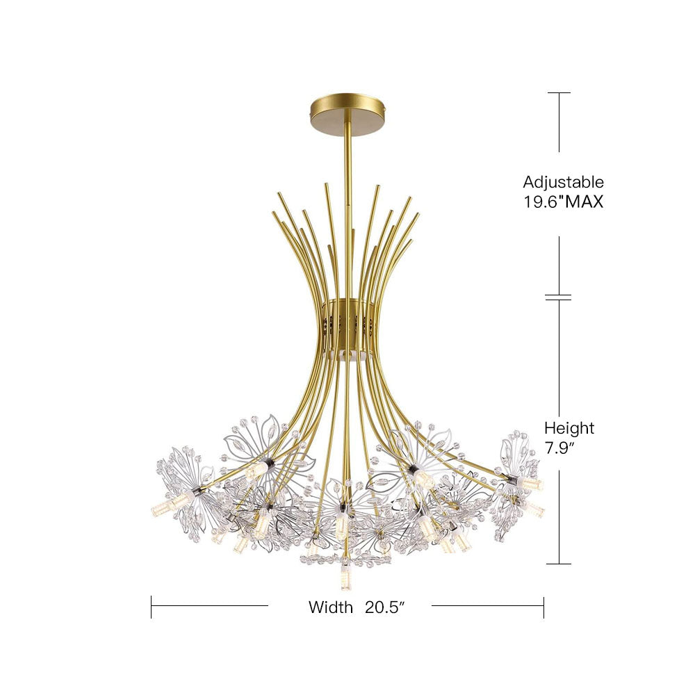 Modern Gypsophila Bouquet Crystal Chandelier