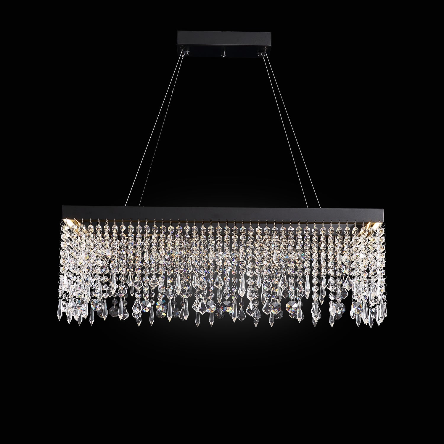 Rectangle Crystal Raindrop Chandelier