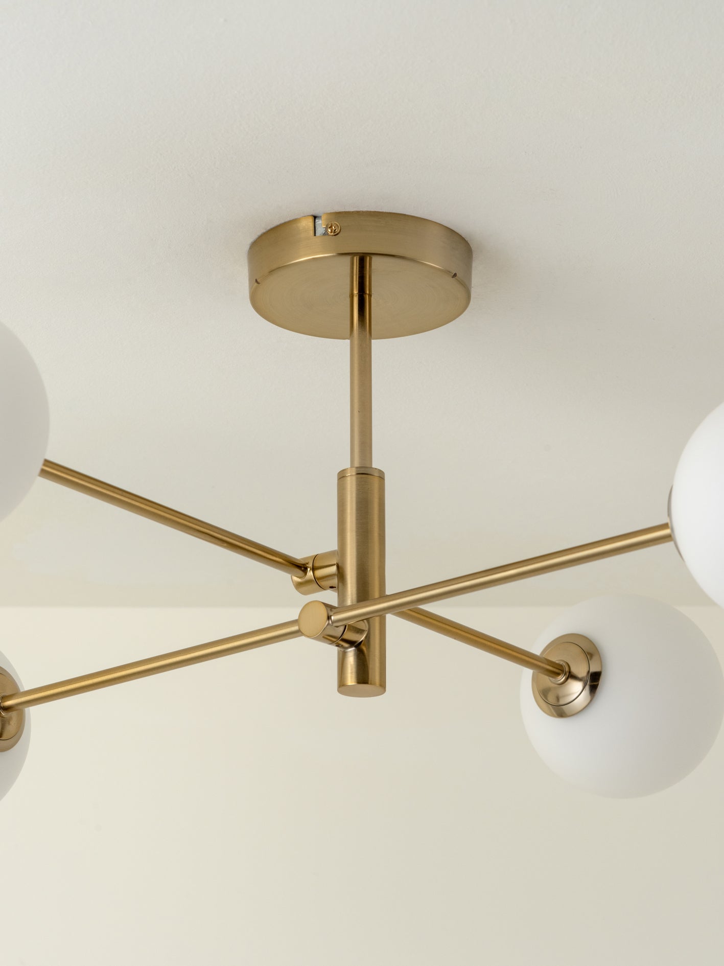 Chelso - 4 light brass and opal flush