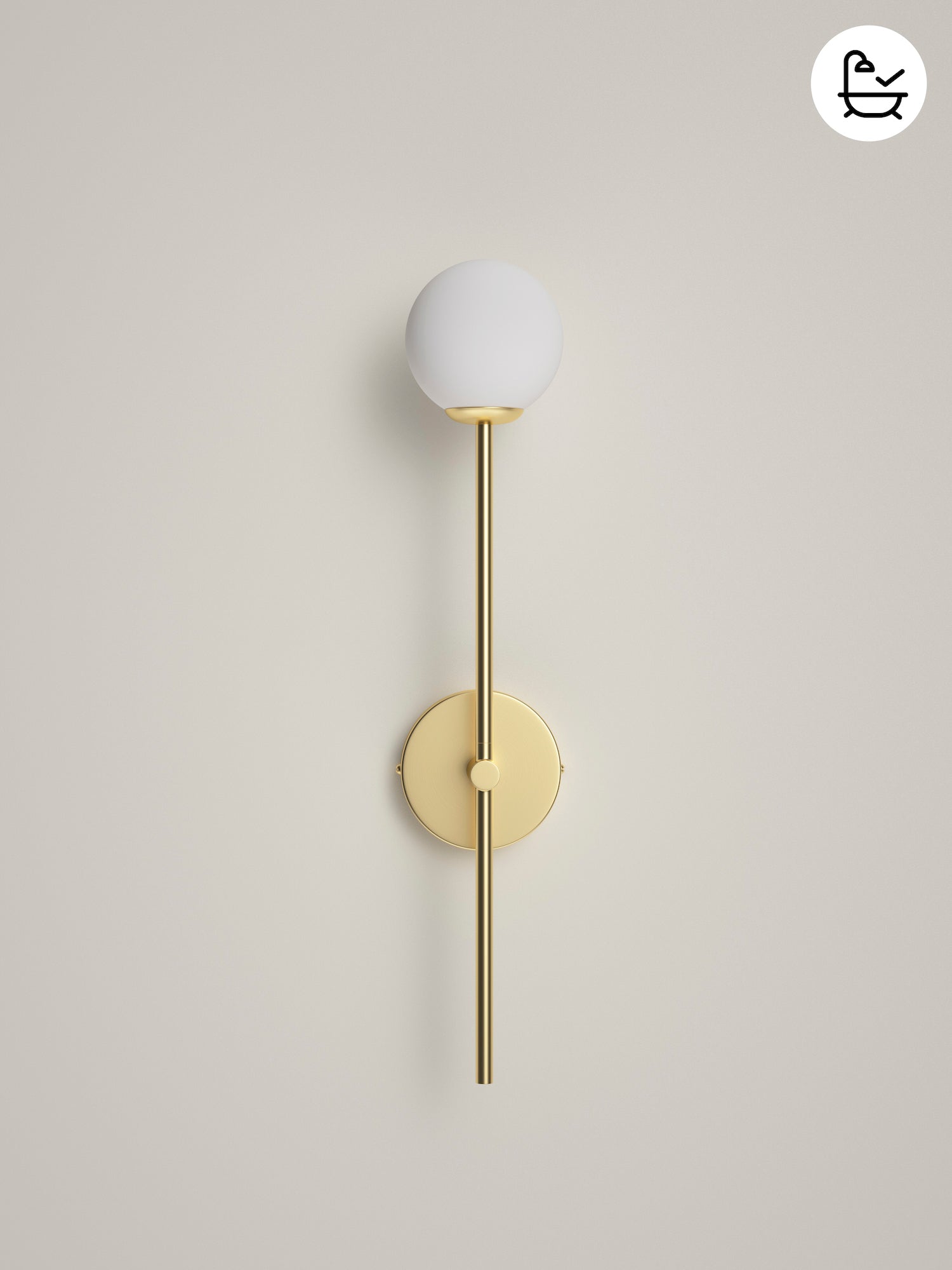 Chelso - brushed brass and opal wall light