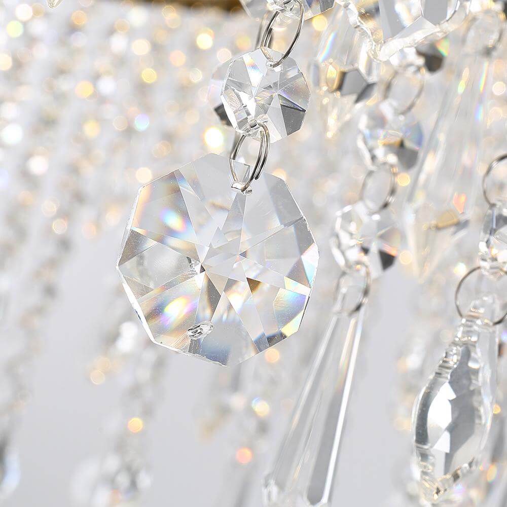 Circular Crystal Raindrop Chandelier