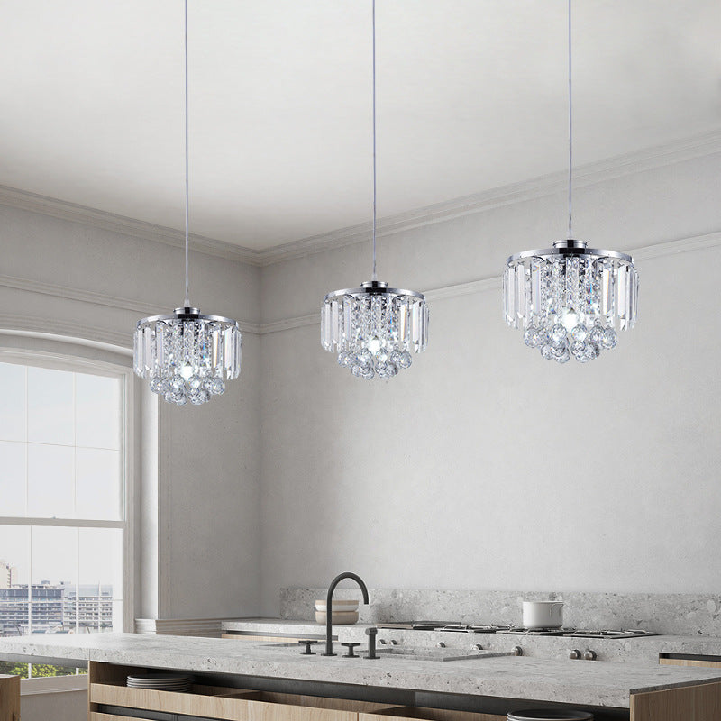 Clear Crystal  Linear Pendant Light