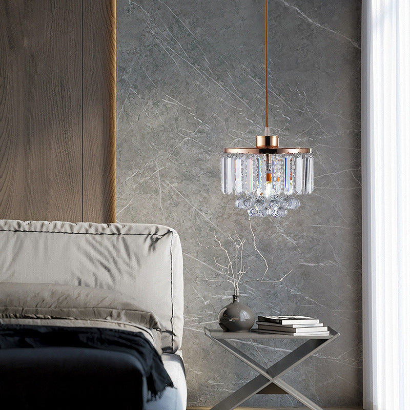 Clear Crystal  Linear Pendant Light