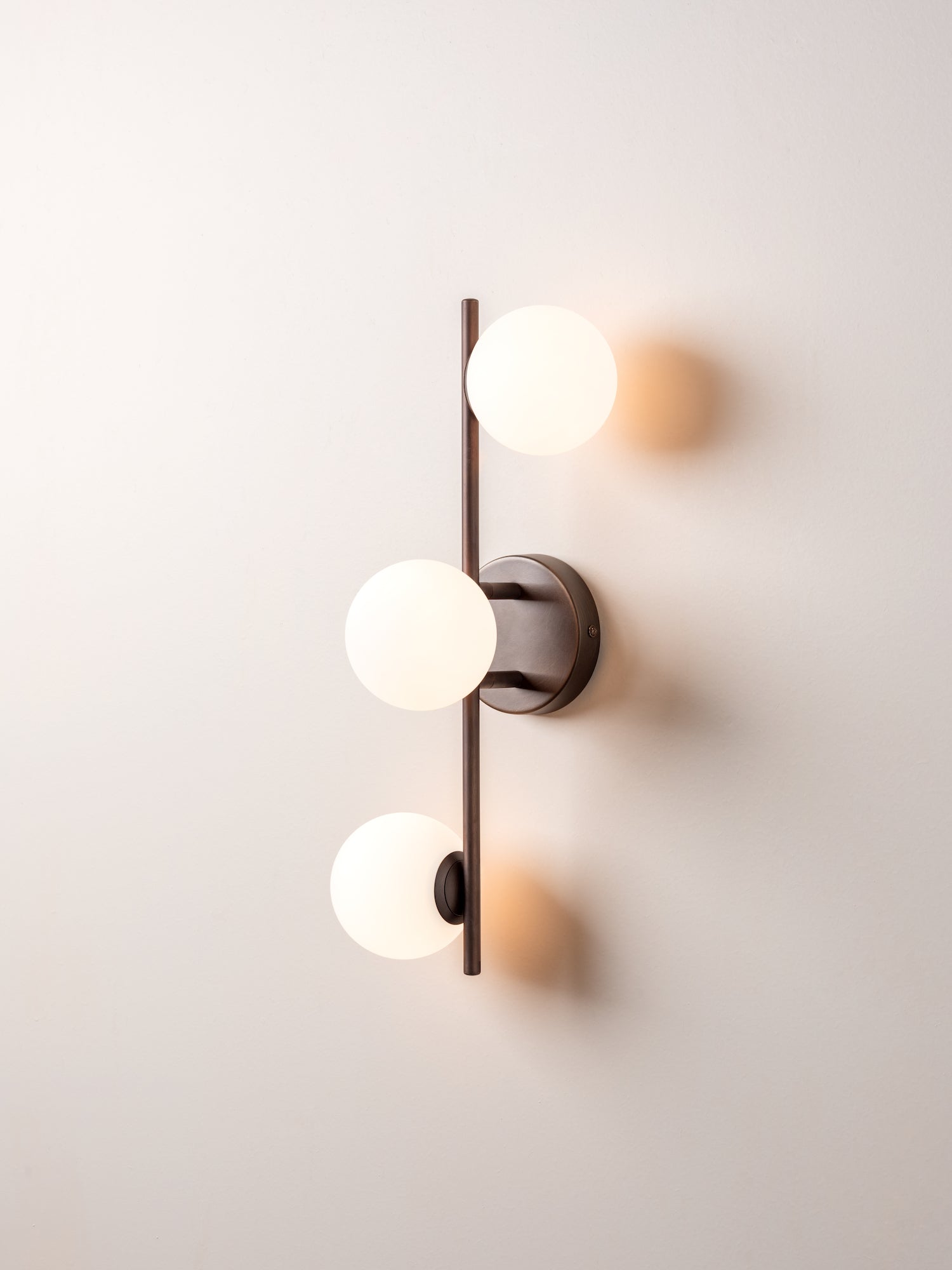 Coro - 3 light bronze and opal ceiling / wall