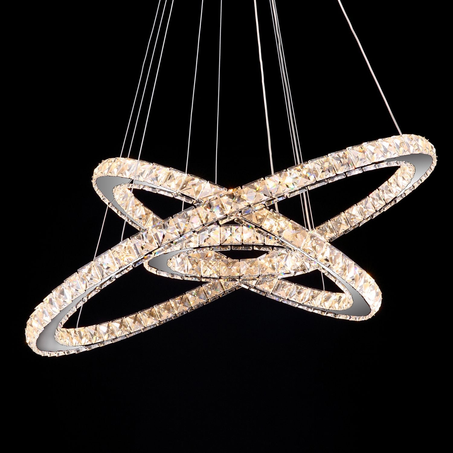 Crystal Ring Chandelier - Multi-Ring Choices