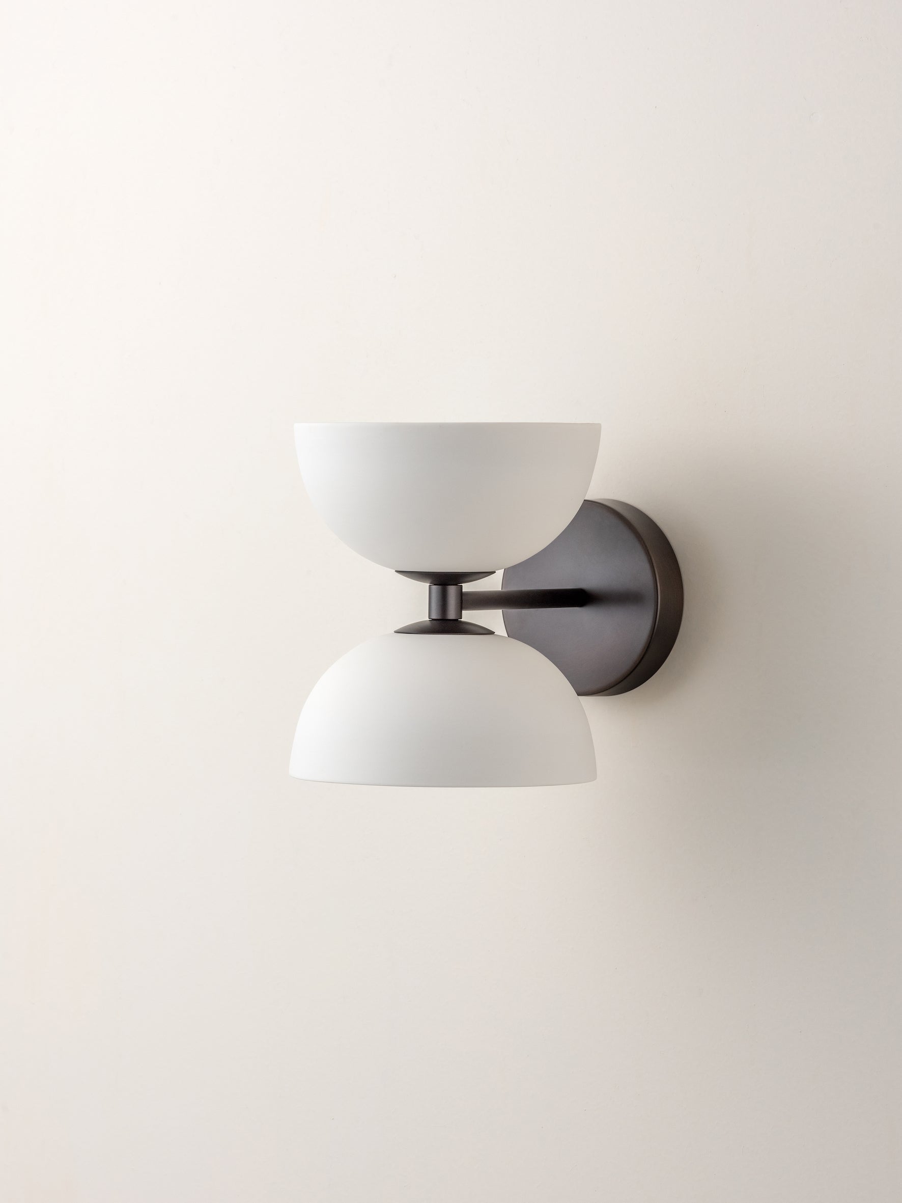 Ruzo - 2 light bronze and porcelain wall light