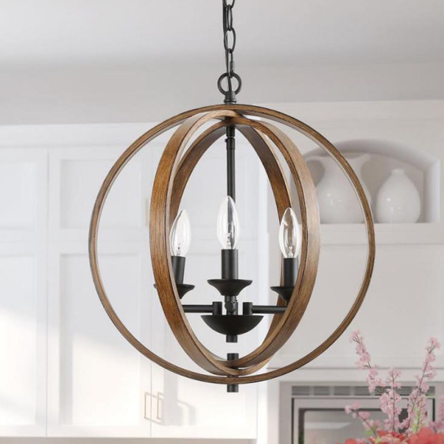 Dark Bronze Orb Chandelier