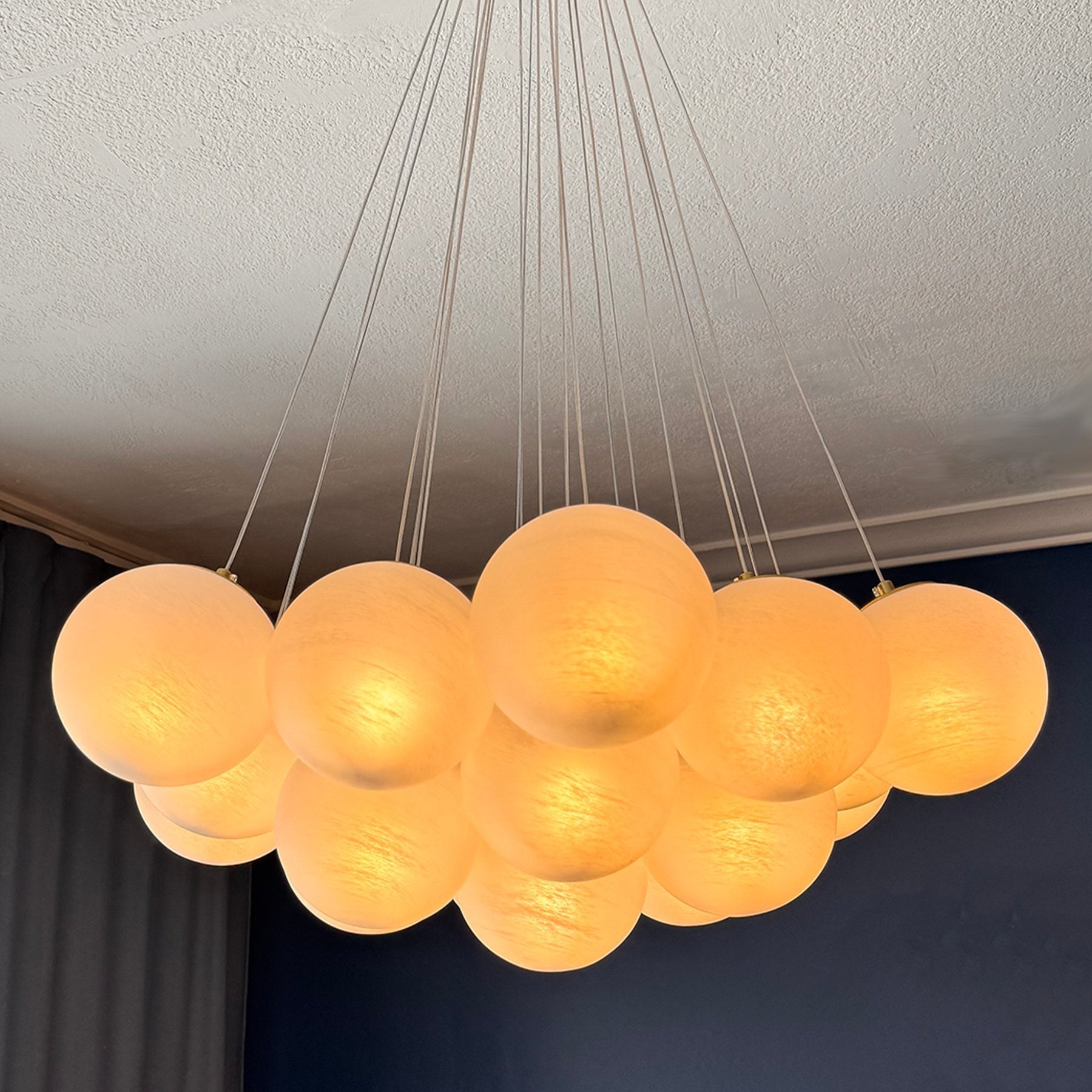 Gold Blurred Bubbles Chandelier