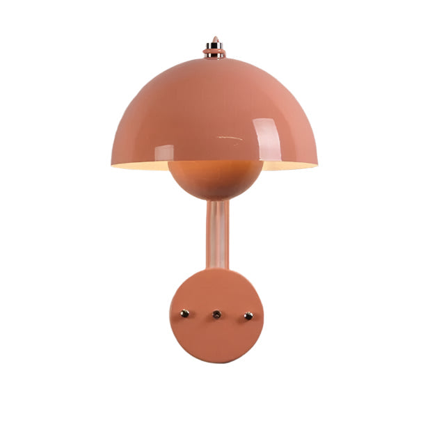 Pink Nordic Mushroom Wall Lamp