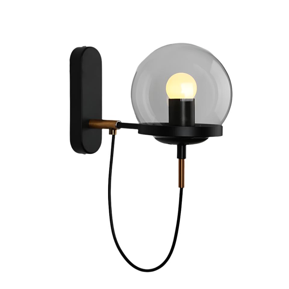 Black Ball Wall Lamp