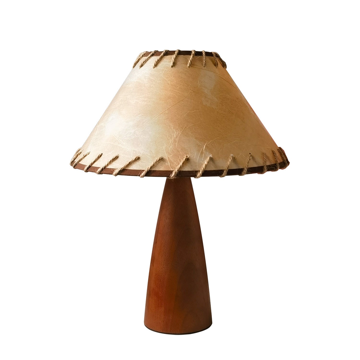 Sheepskin Wood Table Lamp