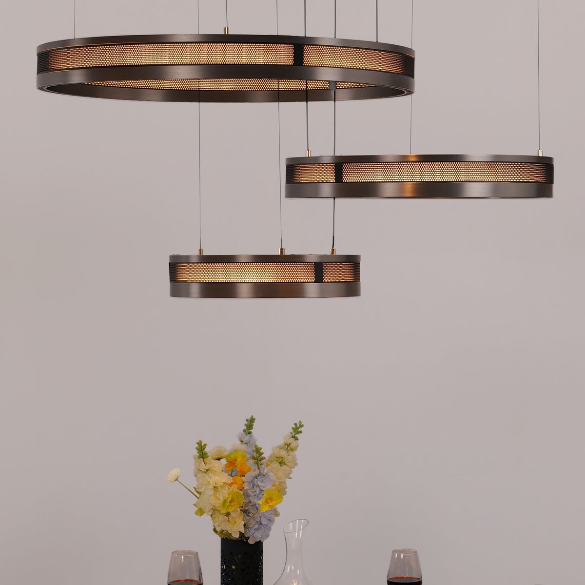 3 Rings Titan Rings Chandelier