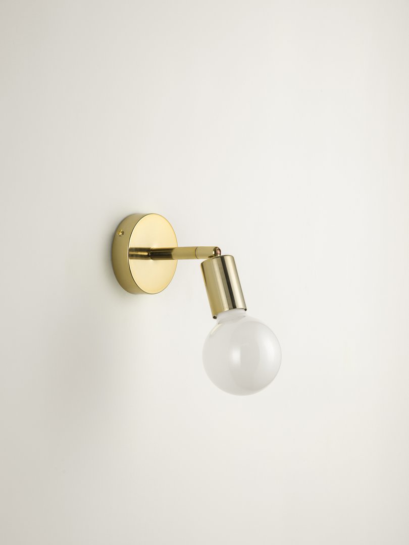 Lever - 1 light brass wall light