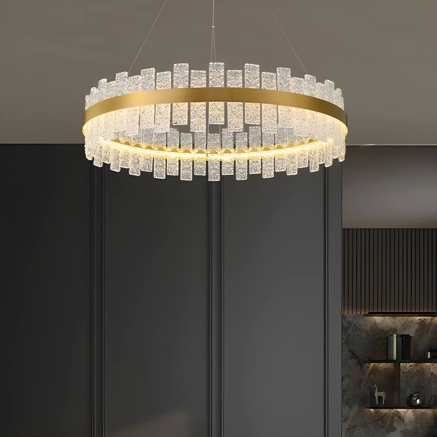 Light Luxury Round Living Room Chandelier