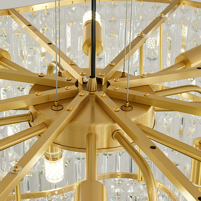 Modern Luxury Gold Crystal  Chandelier