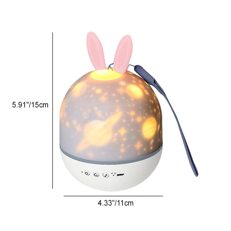 Contemporary Creative Kids Projectable Rabbit Deer LED Table Lamp