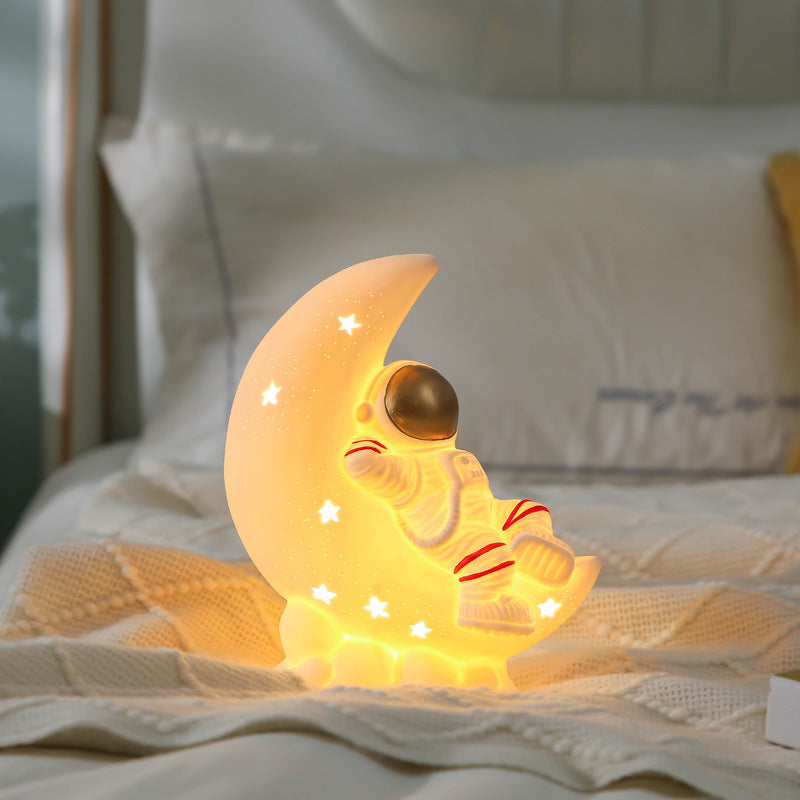 Contemporary Creative Luna Moon Astronaut Rabbit LED Table Lamp