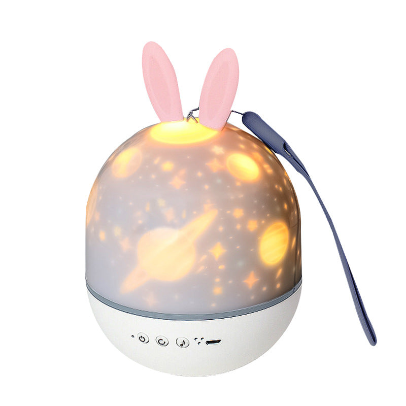 Contemporary Creative Kids Projectable Rabbit Deer LED Table Lamp