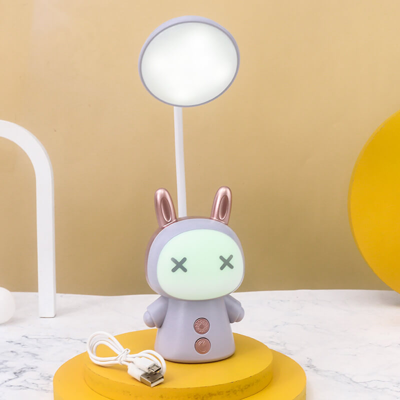 Cartoon Doll LED Desk Lamp with Colorful Eyes - ABS Kids Light