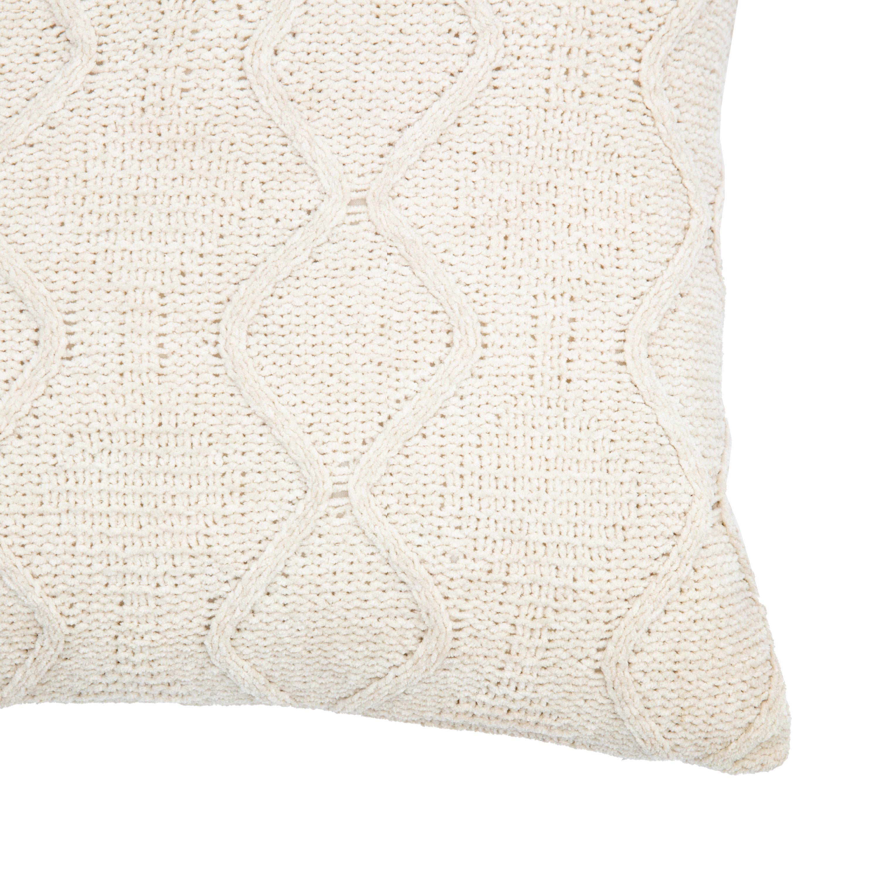 Moire Chunky Cable Knit Cushion