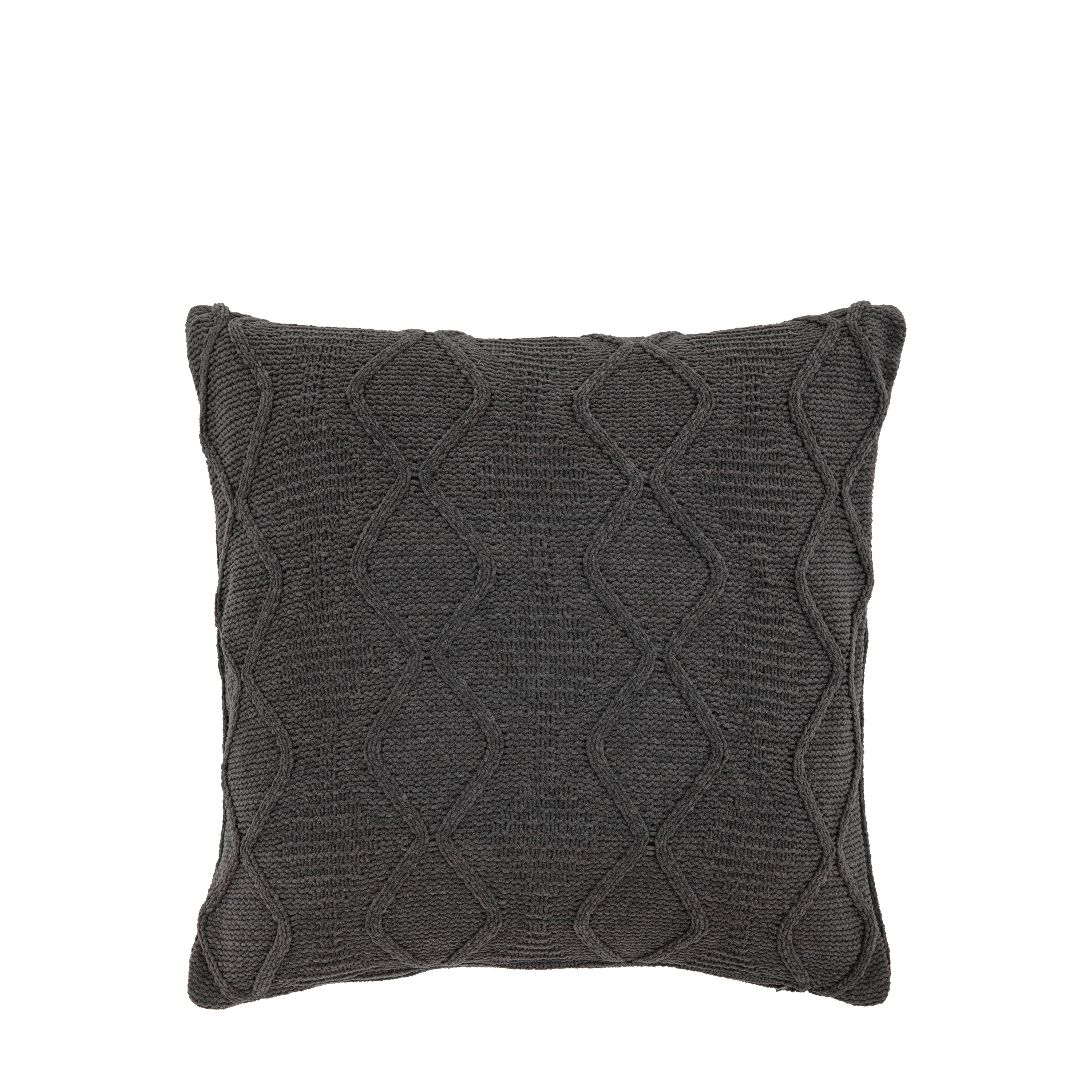 Moire Chunky Cable Knit Cushion