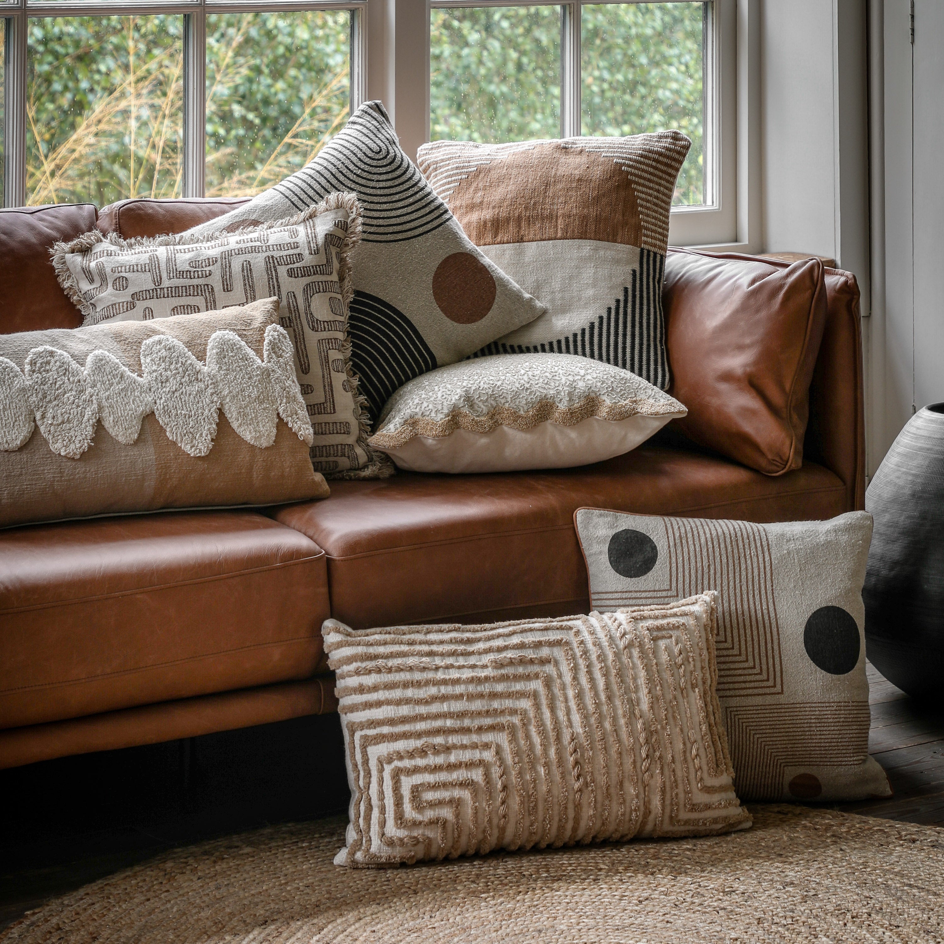 Aveline Tufted Geometric Cushion