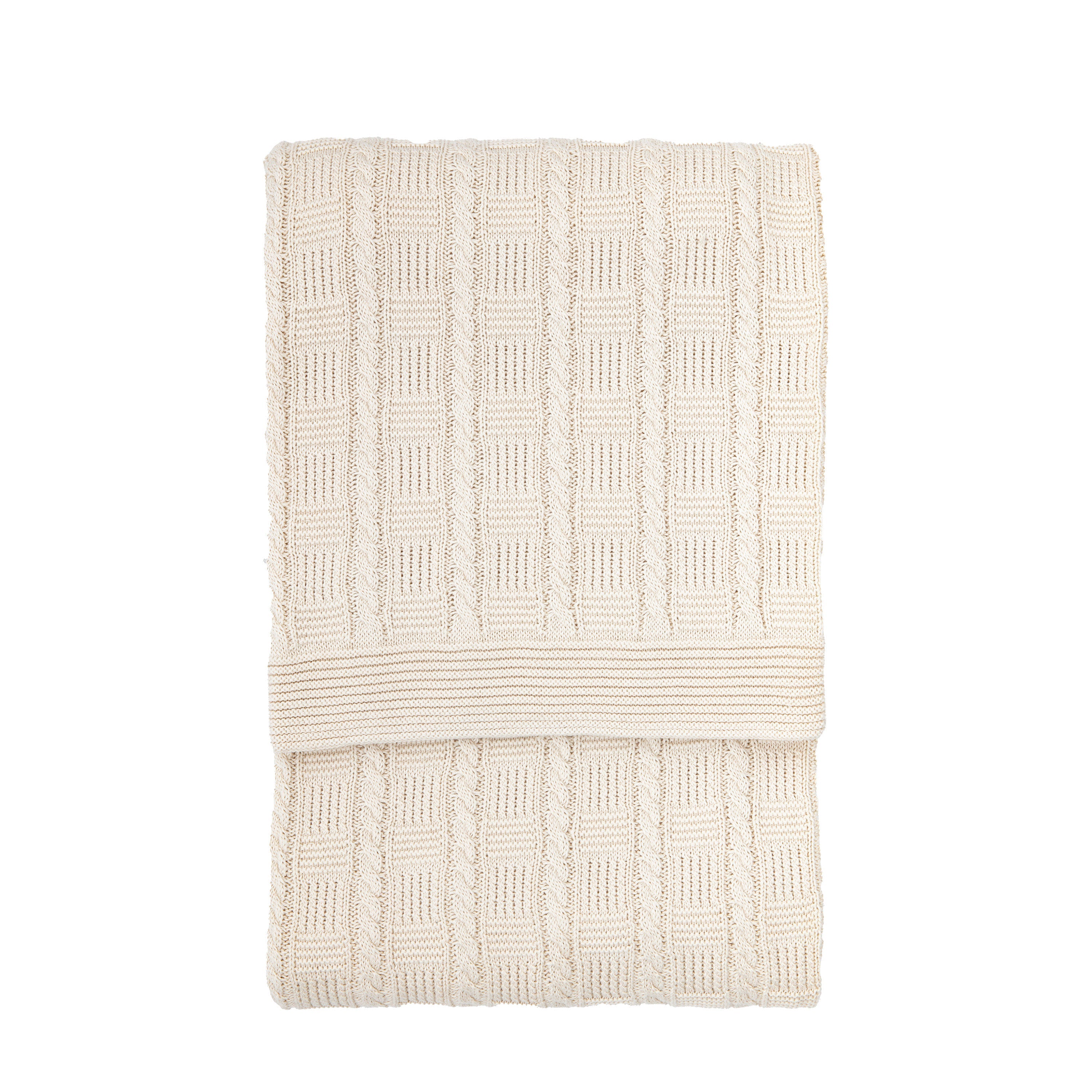 Stria Cotton Cable Throw