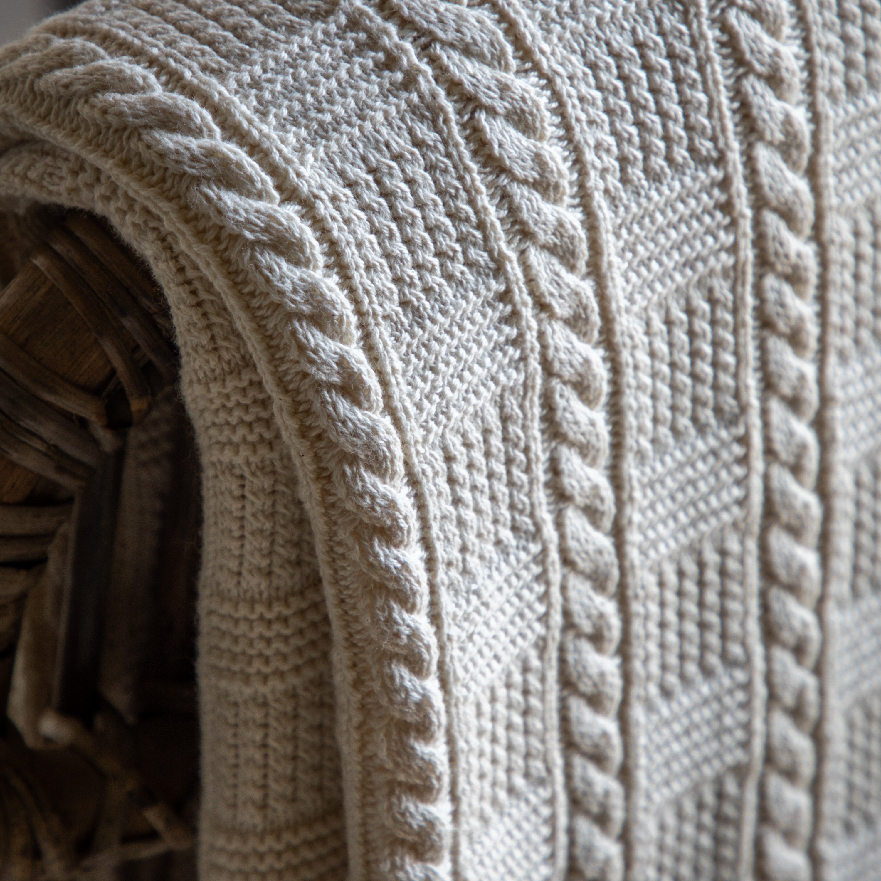 Stria Cotton Cable Throw