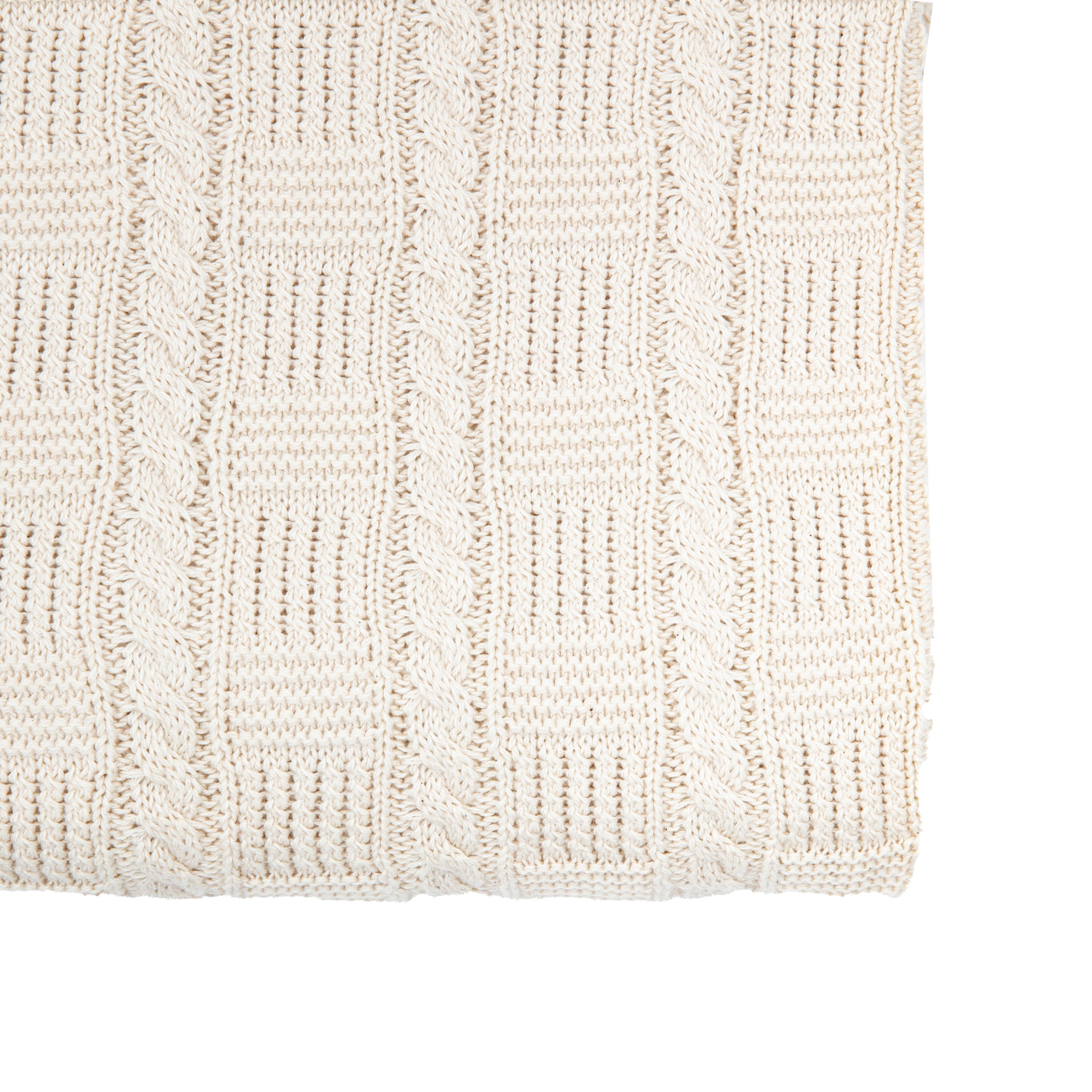 Stria Cotton Cable Throw