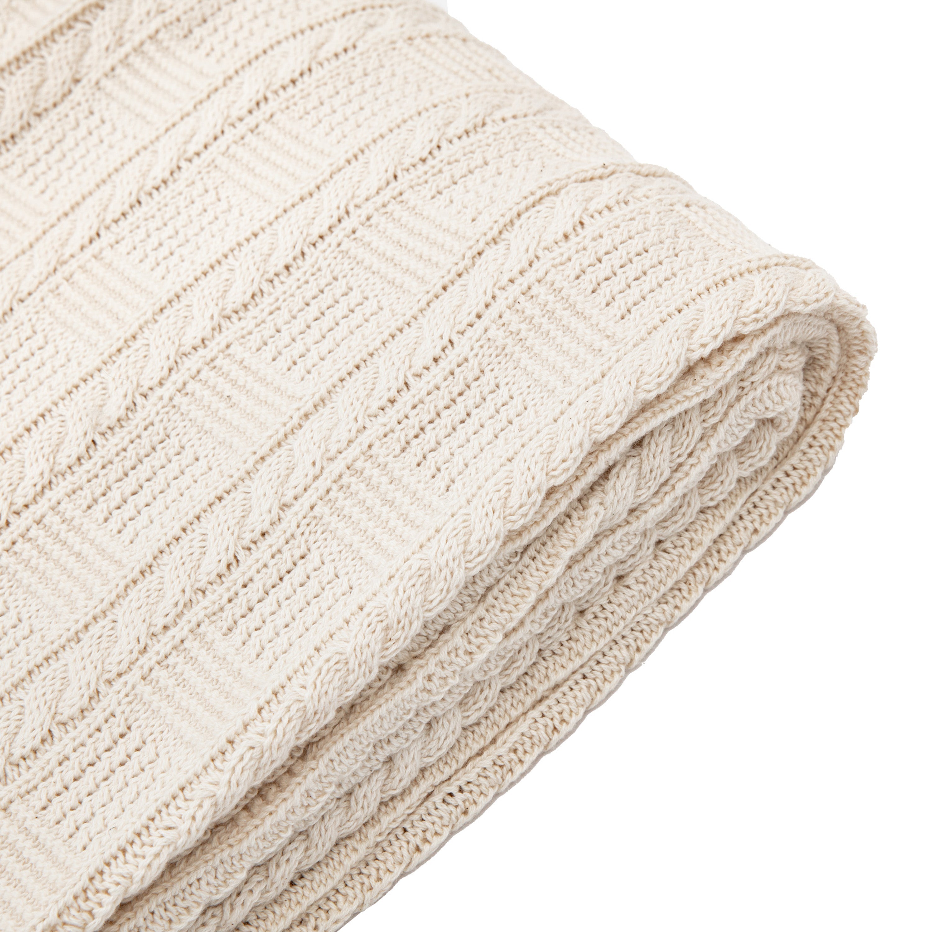 Stria Cotton Cable Throw