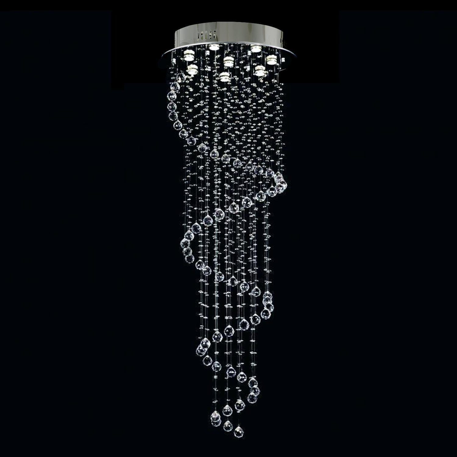 Spiral Raindrop Chandelier - Raindrop Crystal Chandelier