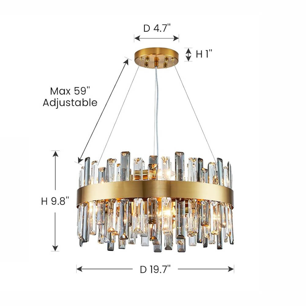 Alora Luxury Glod Crystal Chandelier