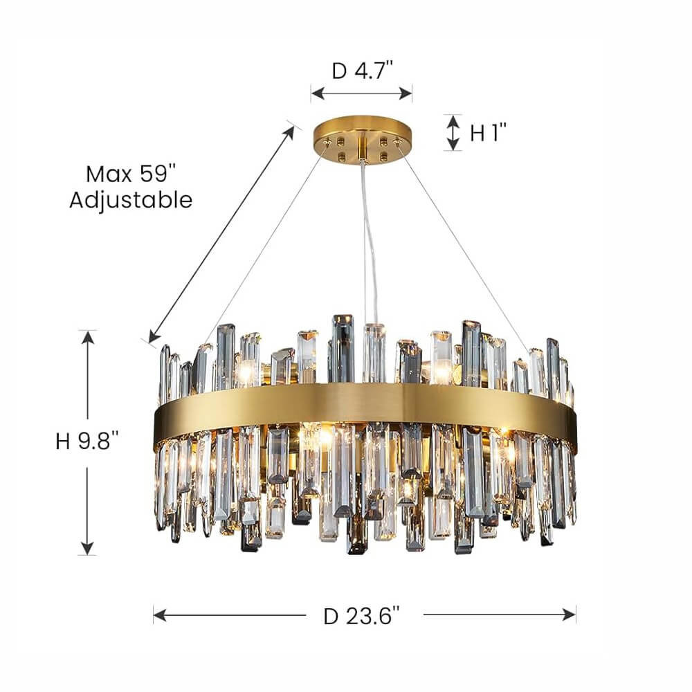 Alora Luxury Glod Crystal Chandelier