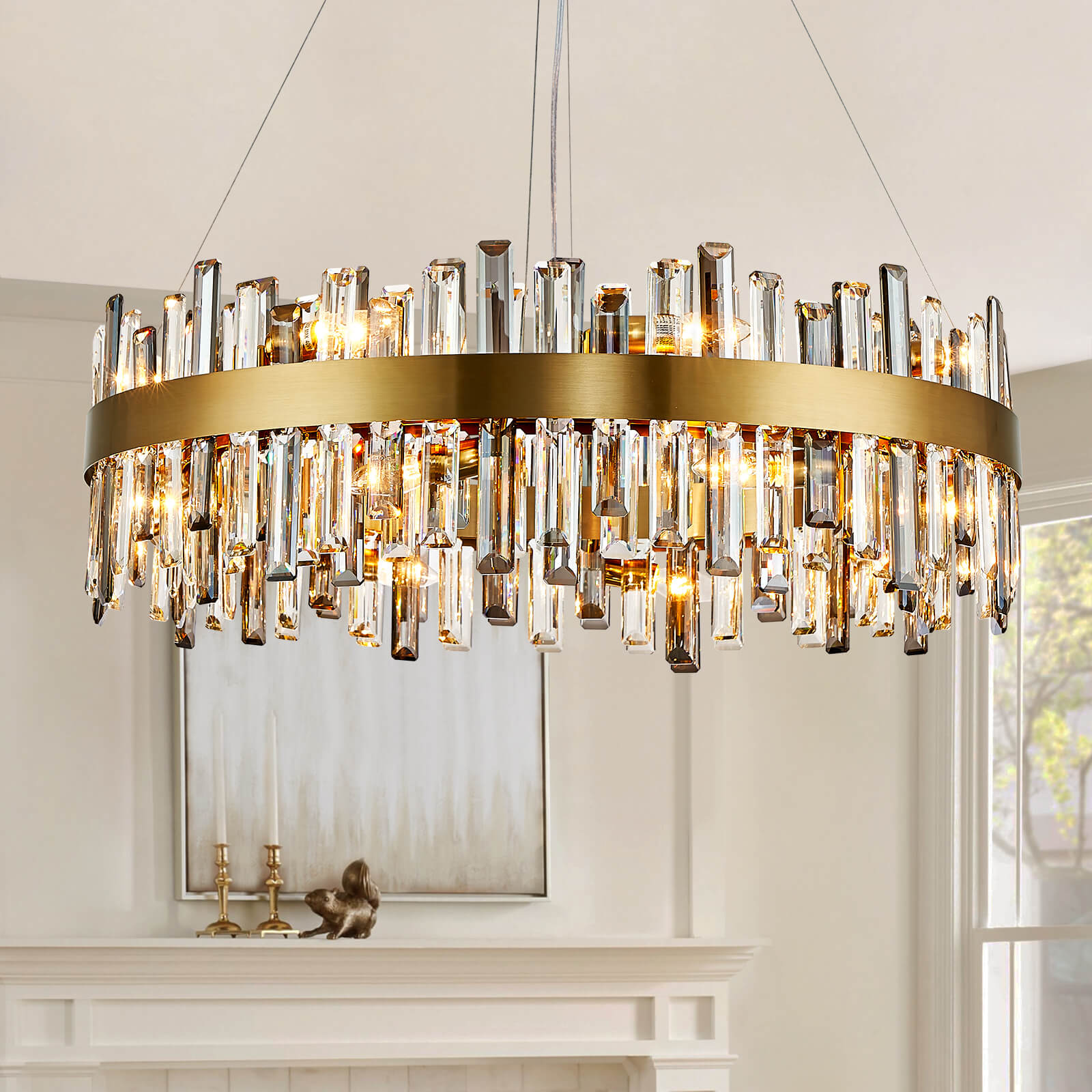 Alora Luxury Glod Crystal Chandelier