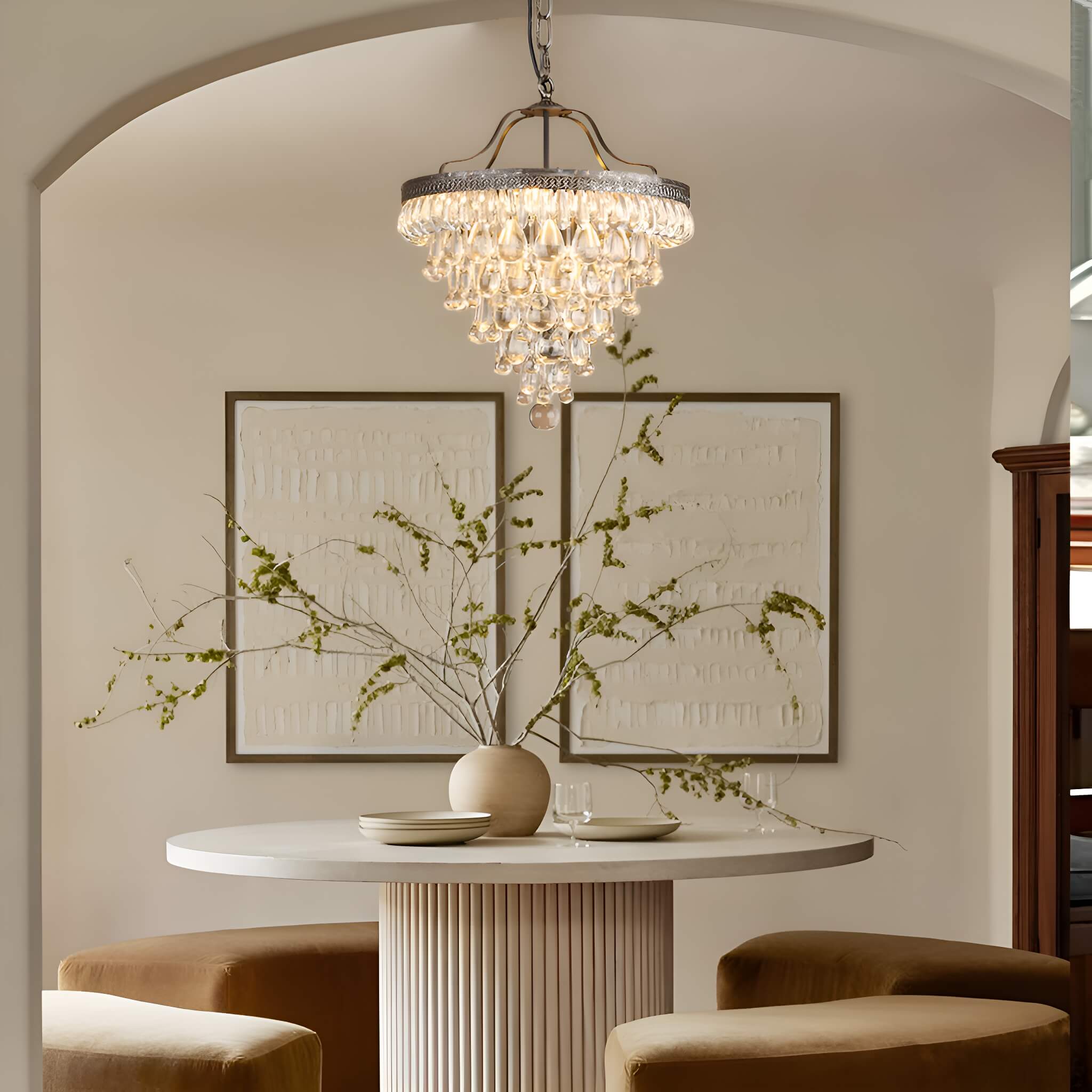 Modern Vintage Grape Crystal Chandelier