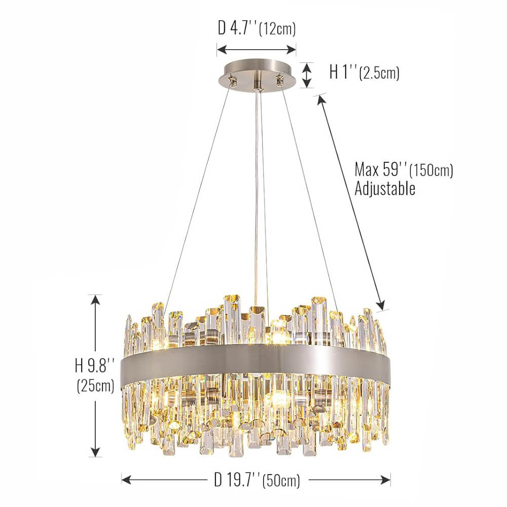 Aurum Elegance Chrome Crystal Chandelier