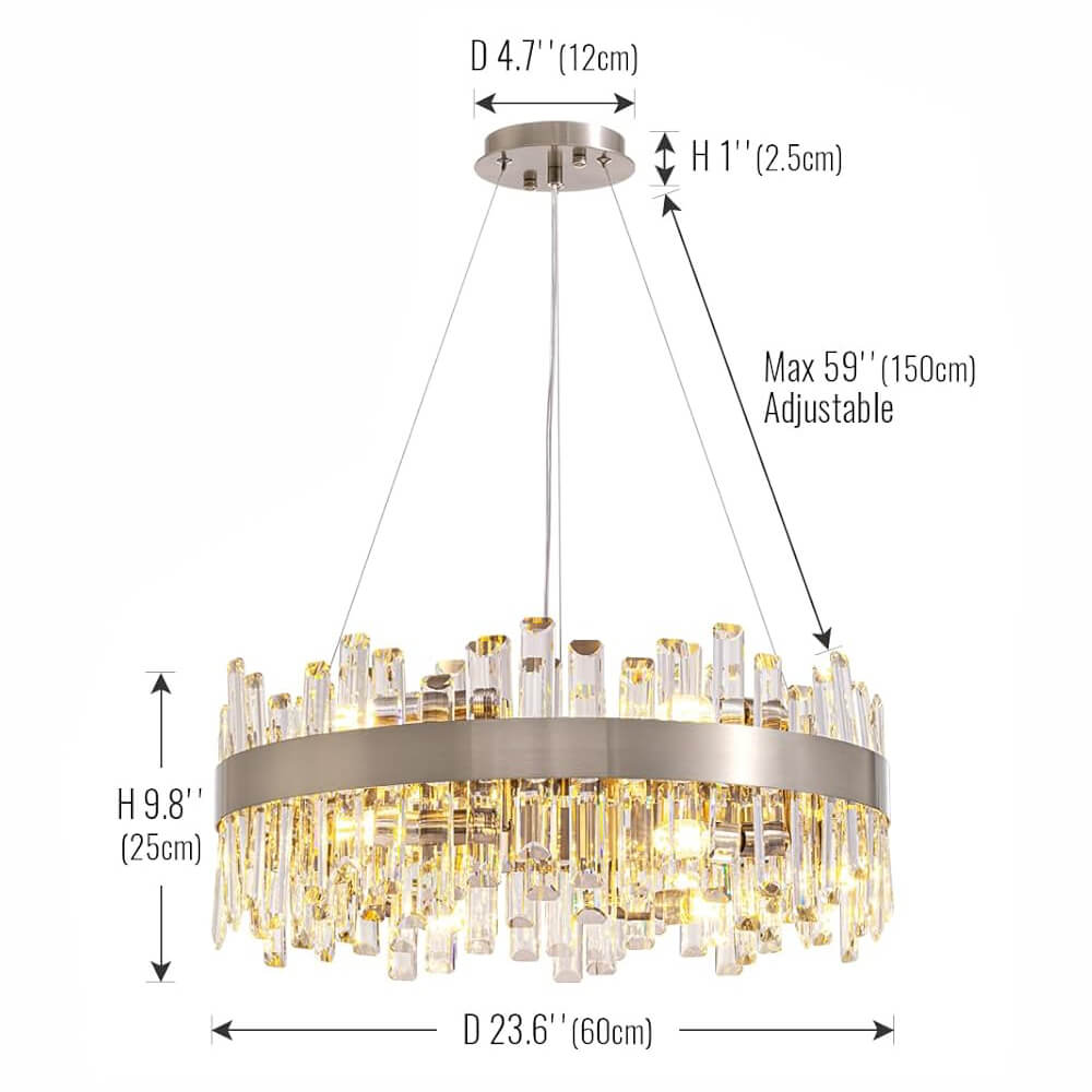 Aurum Elegance Chrome Crystal Chandelier