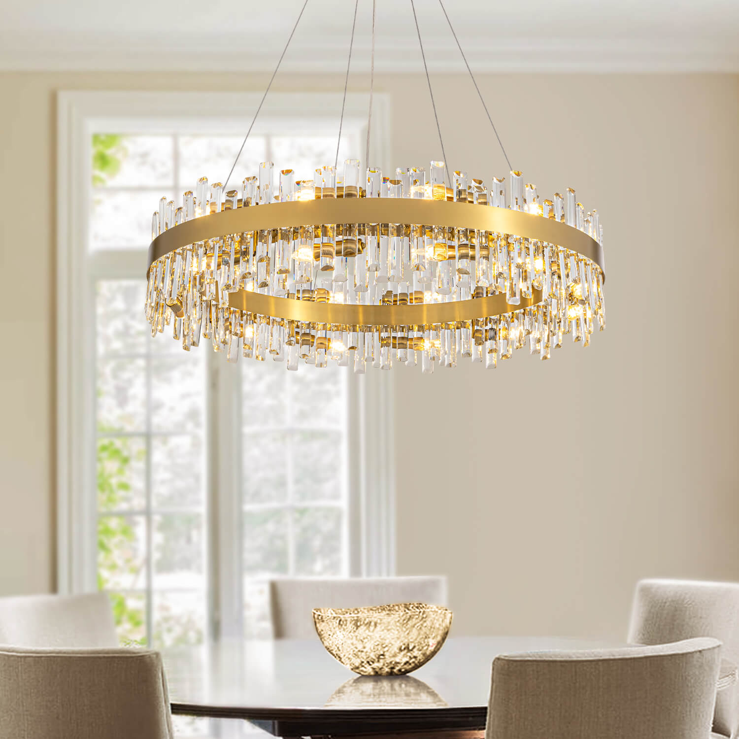 Aurum Luxury Gold Crystal Chandelier