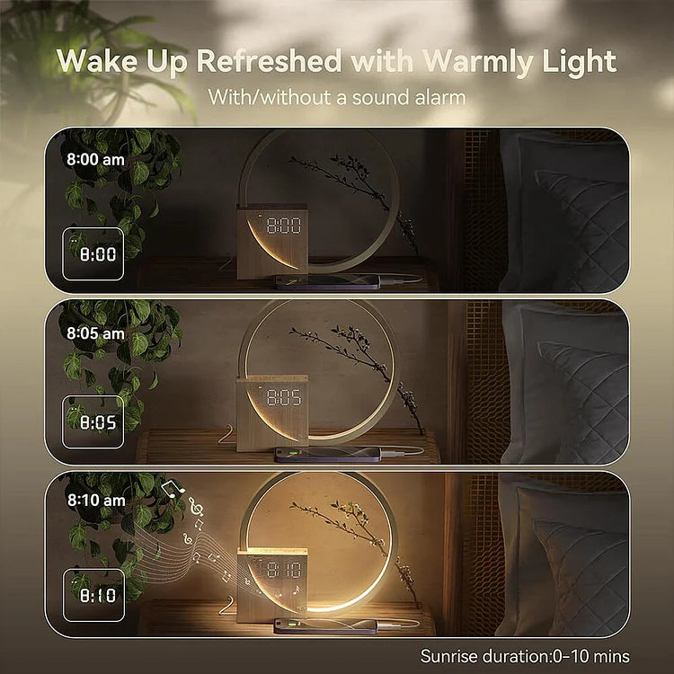 BrightEase Touch Control Bedside Alarm Clock with Dimmable LED Light