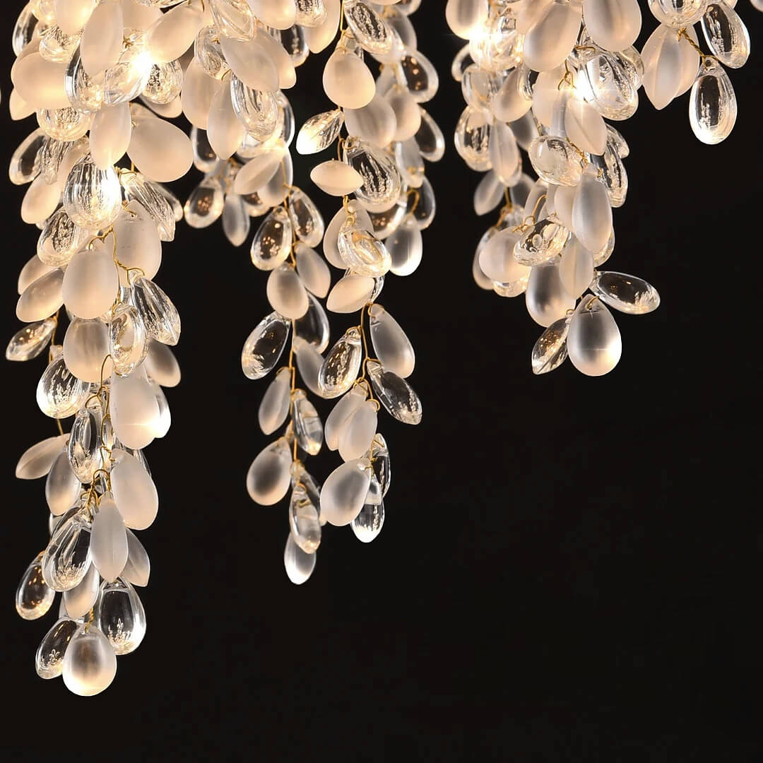 Elegant Luxury French Creative Branch Design with Tassel Glass Chandelier