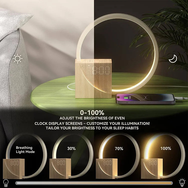 BrightEase Touch Control Bedside Alarm Clock with Dimmable LED Light