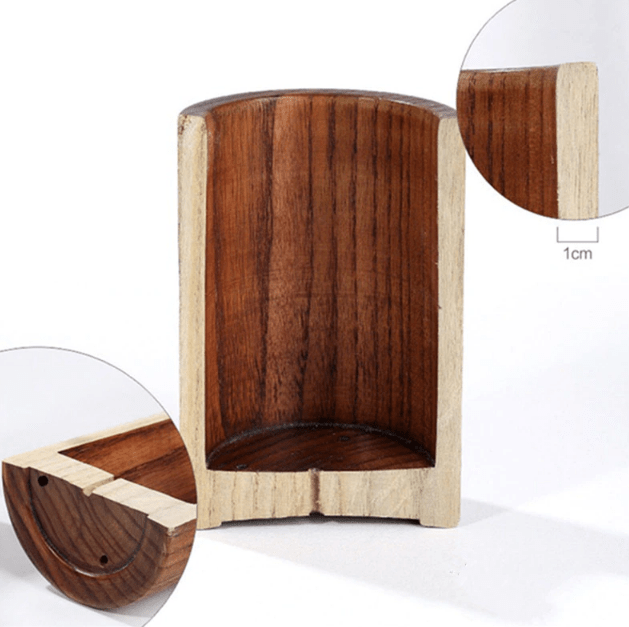 Teak Wood Utensil Holder