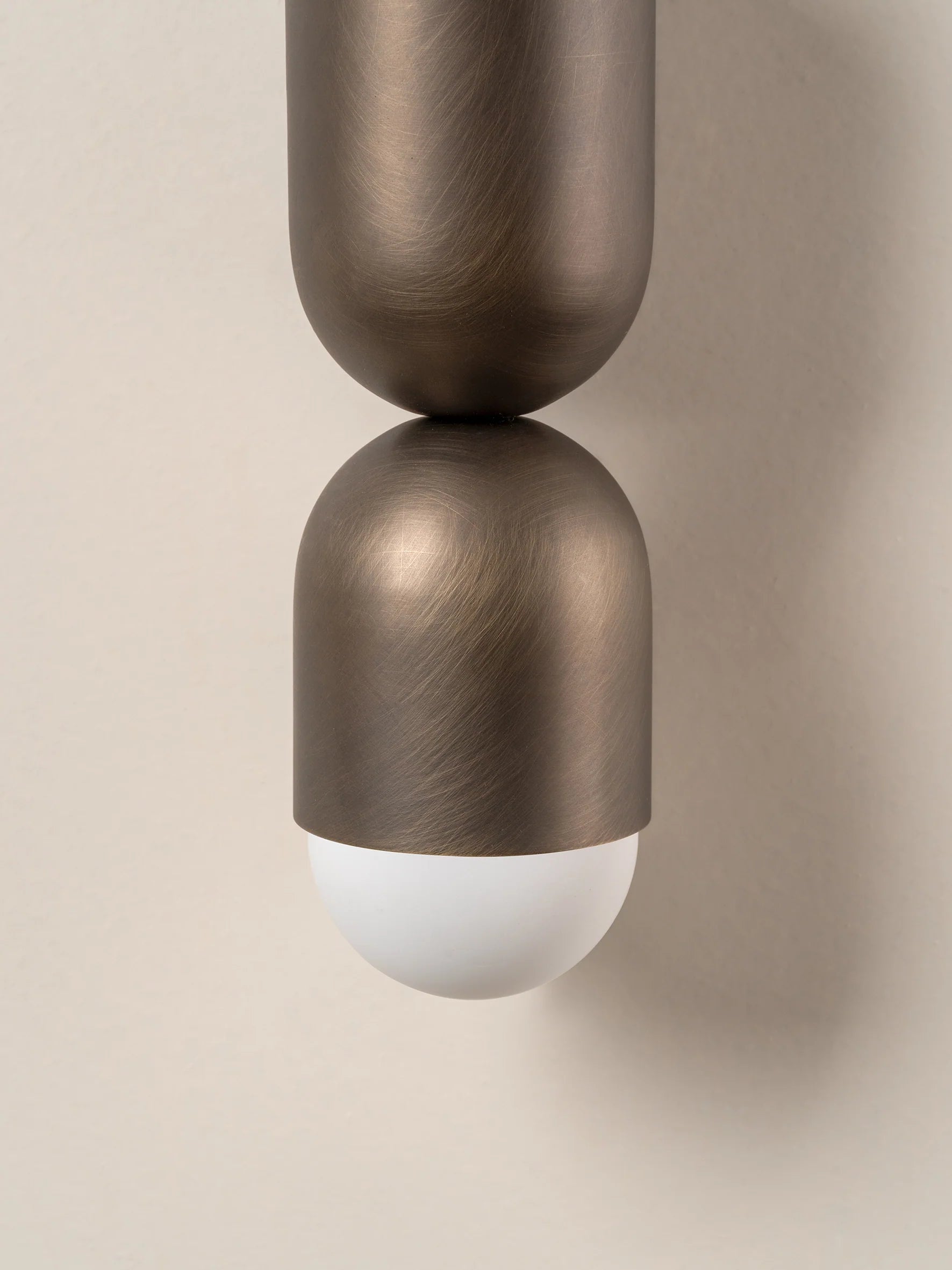 Tuba - 2 light bronze and opal wall light