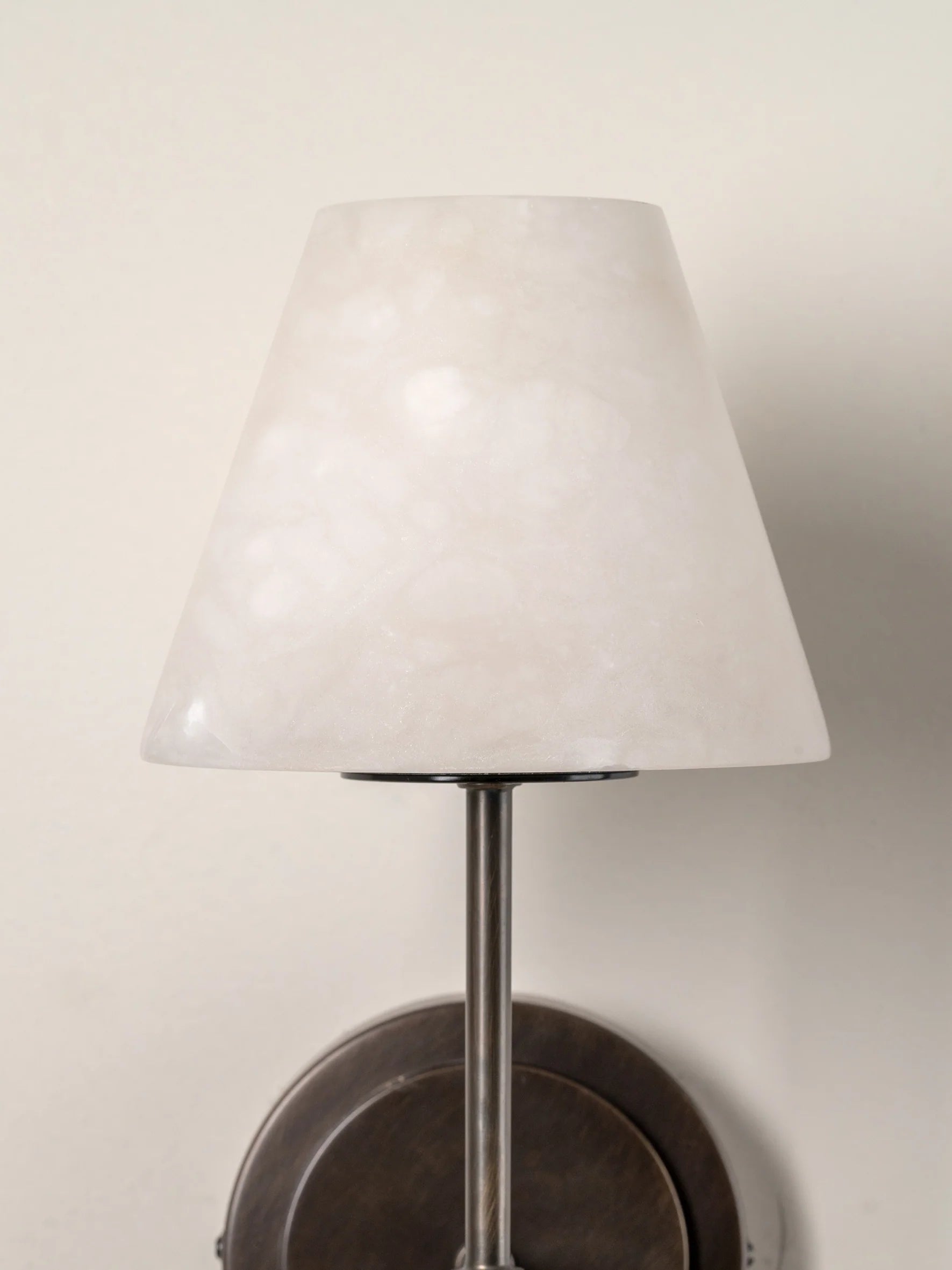 Alba - 1 light alabaster and bronze wall light