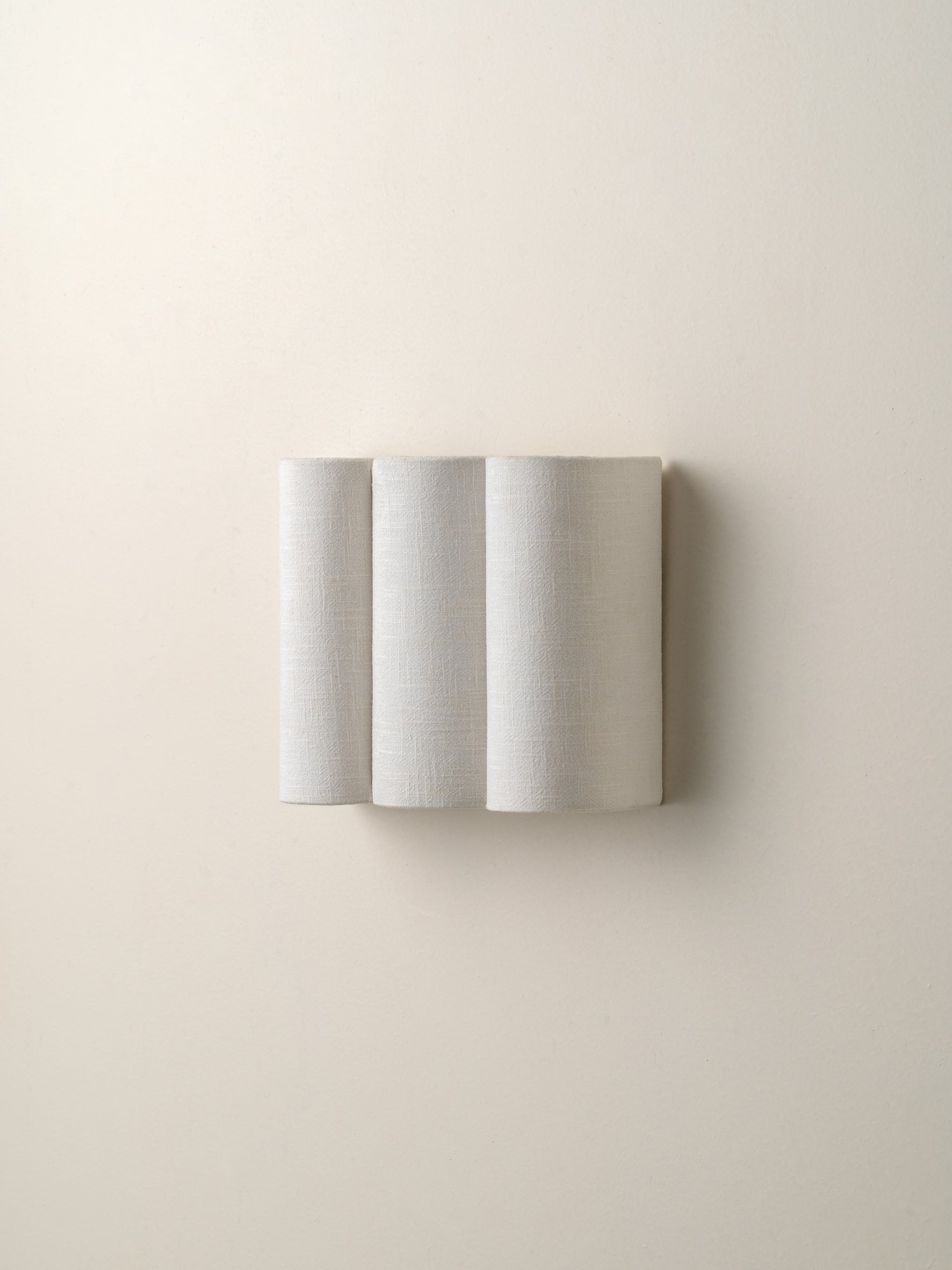 Folia - scalloped natural linen wall light