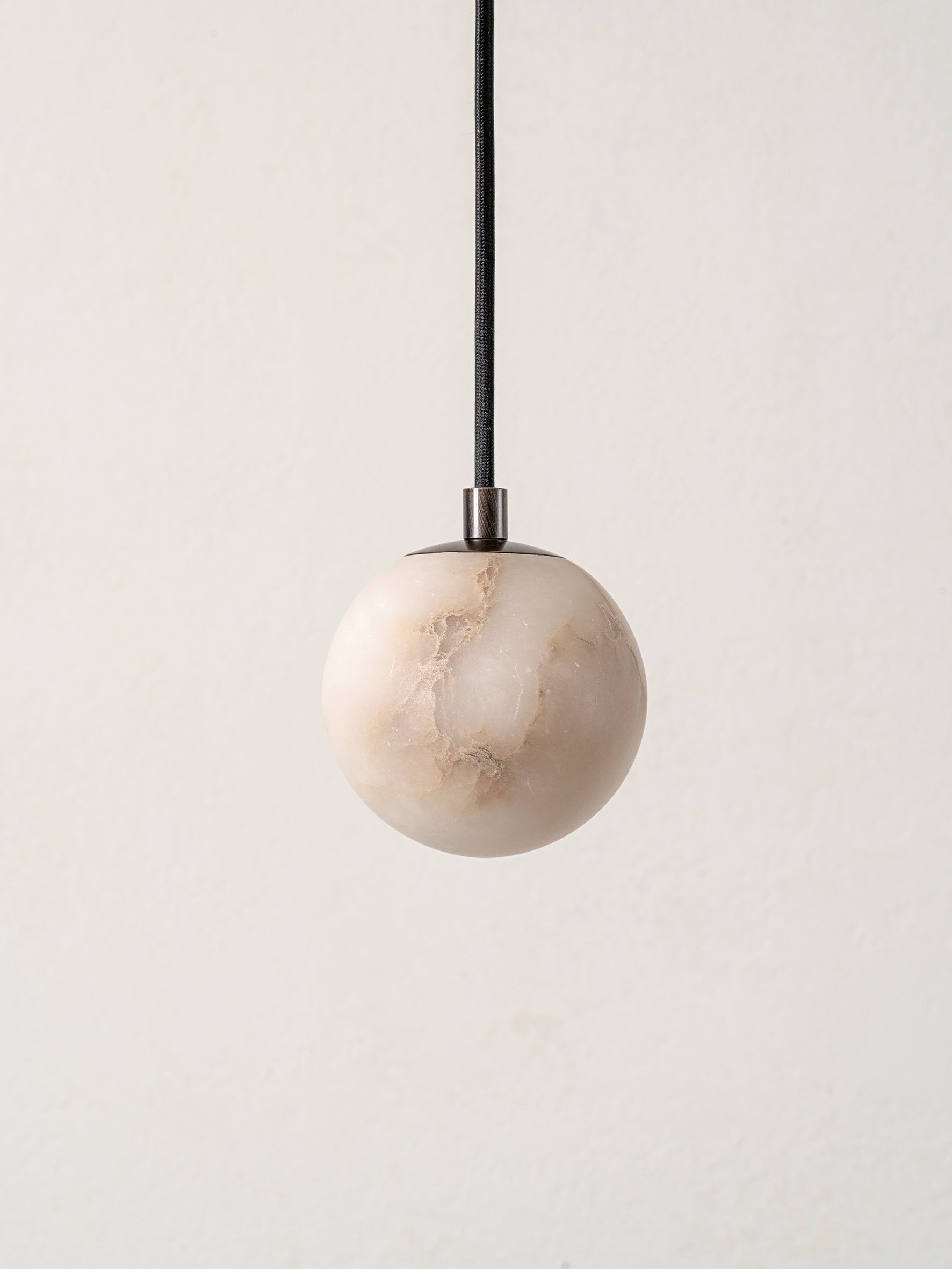 Globa - alabaster and bronze ceiling pendant