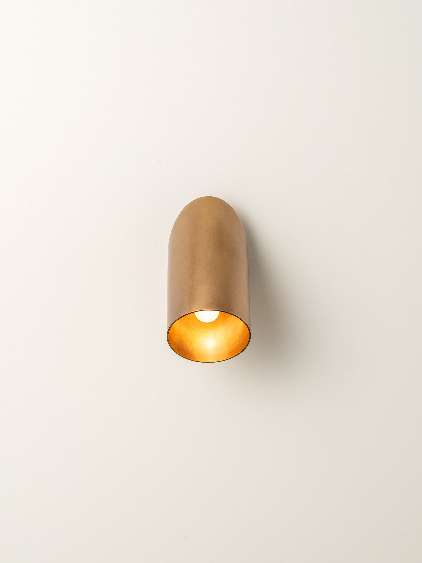 Guilla - brass angled cylinder spot light