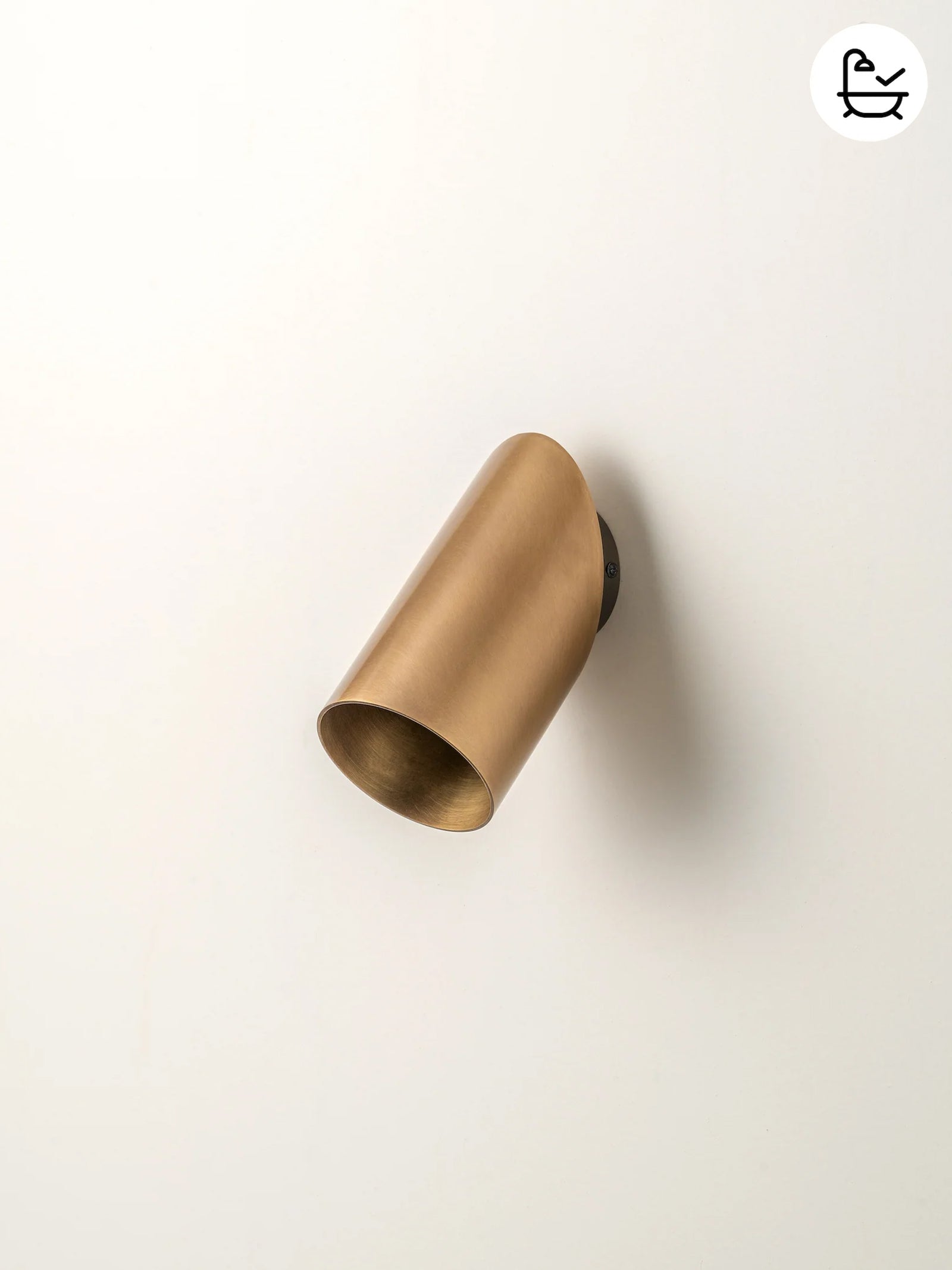 Guilla - brass angled cylinder spot light