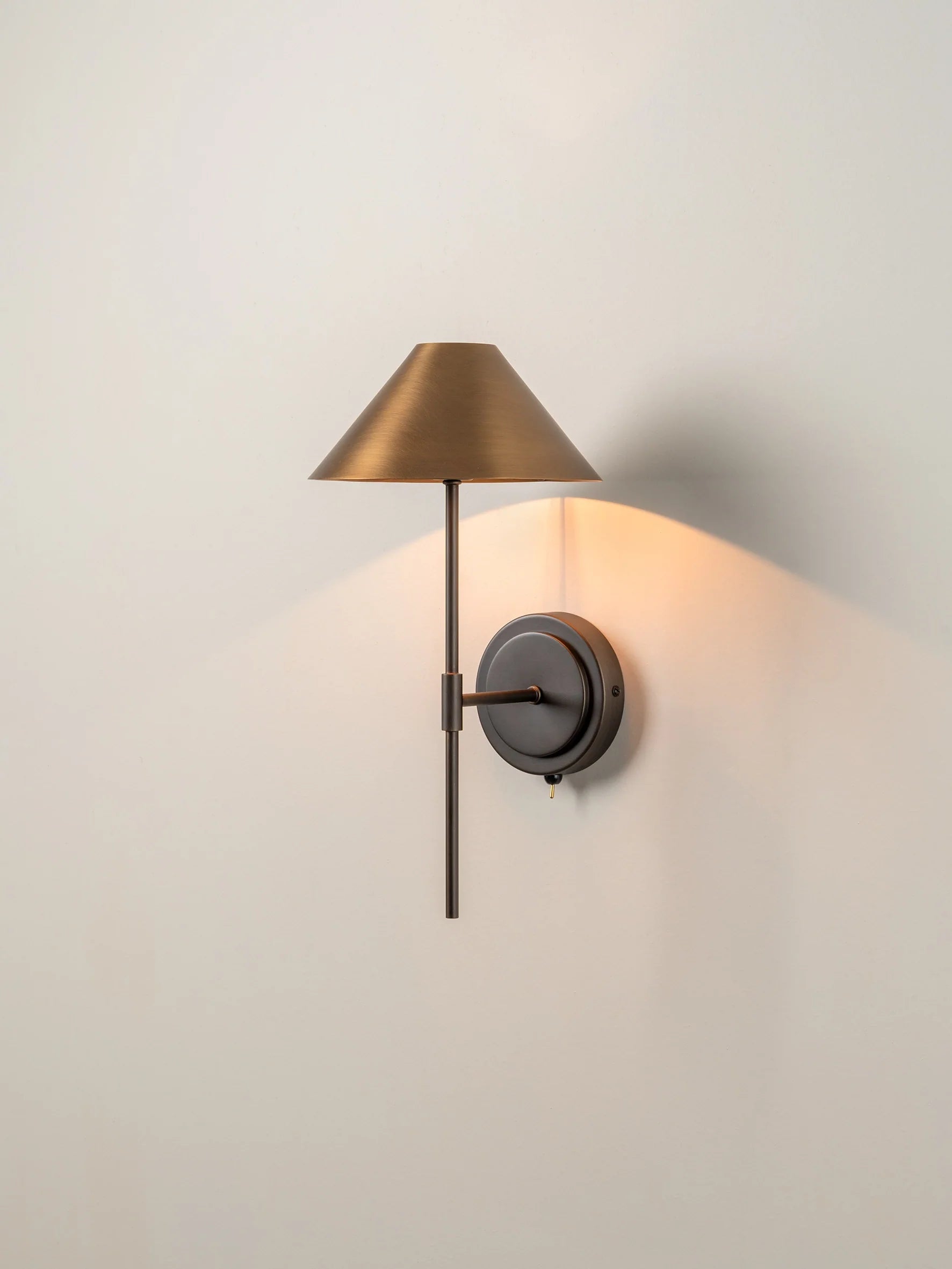 Orta - aged brass and bronze wall light